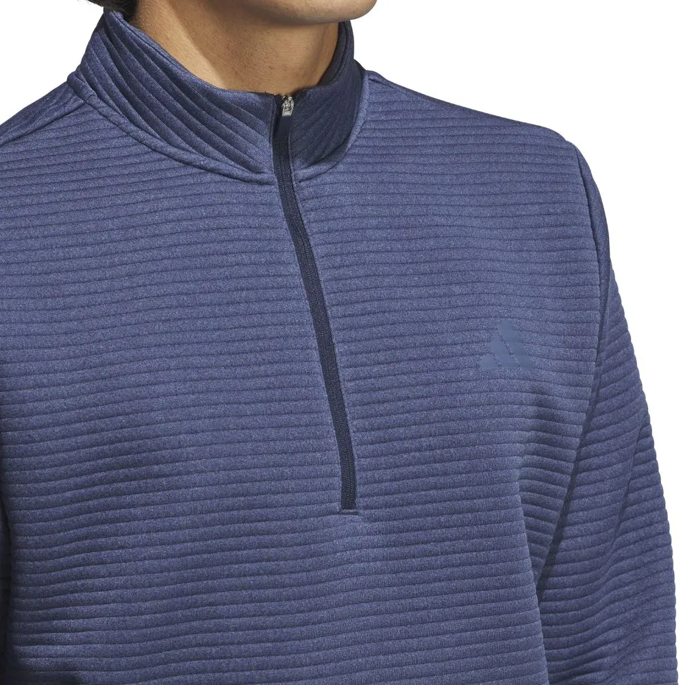 adidas Ultimate365 DWR Textured 1/4 Zip Mens Pullover Golf Top 2024 - IL0562