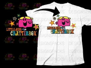 Adorable Little Miss Chatterbox Graphic Png Digital Download