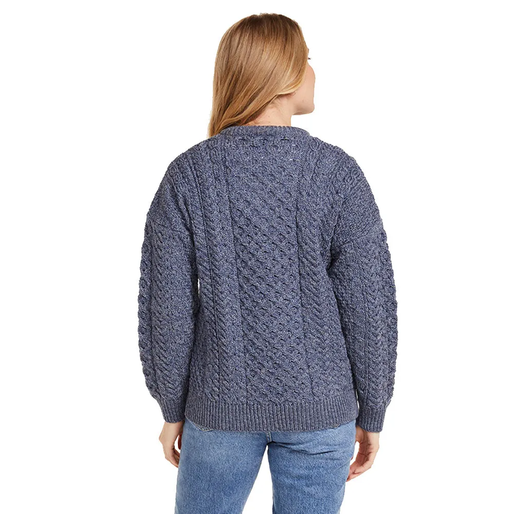 Aran Lumber Cardigan: Denim