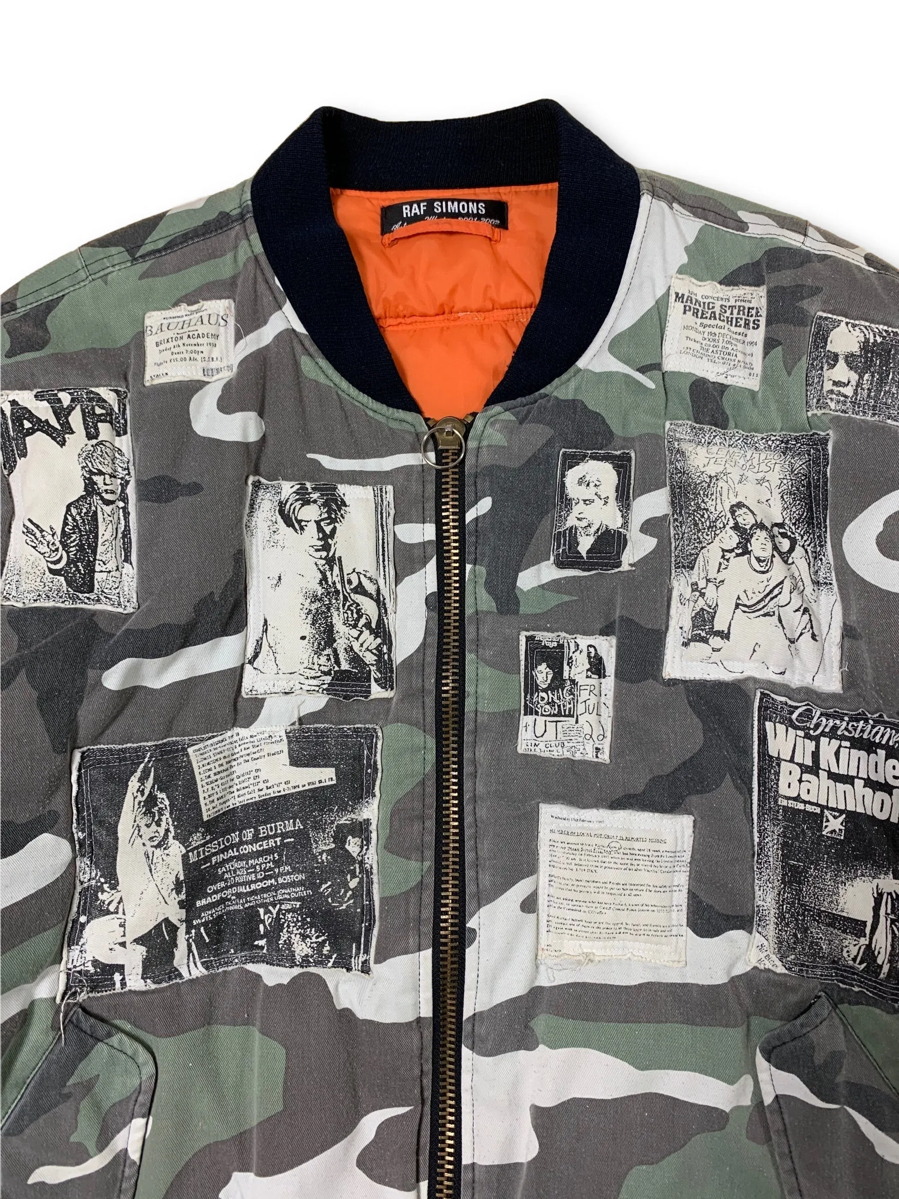 AW01 "Riot, Riot, Riot" MA-1 Camo Patched Bomber