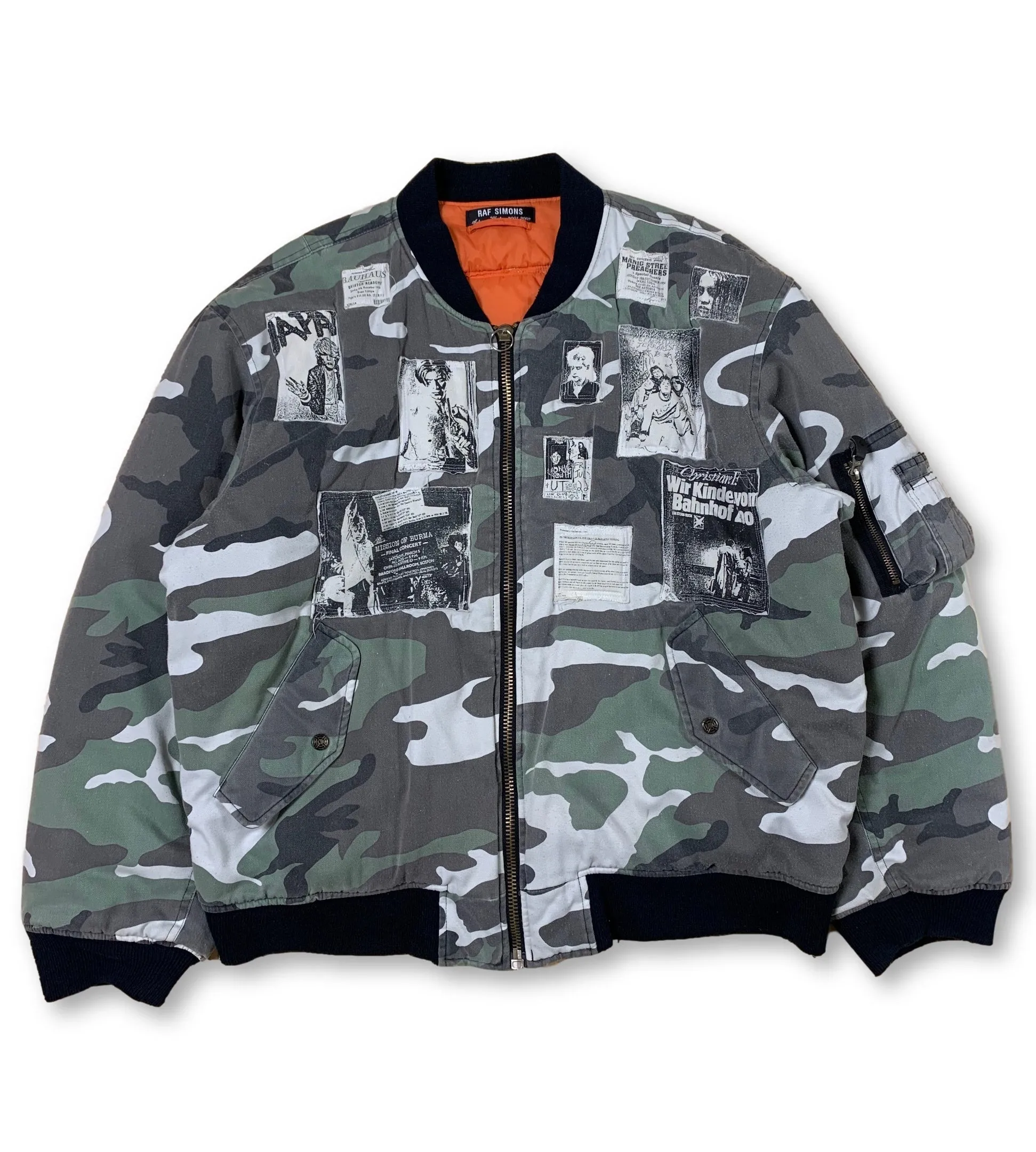 AW01 "Riot, Riot, Riot" MA-1 Camo Patched Bomber