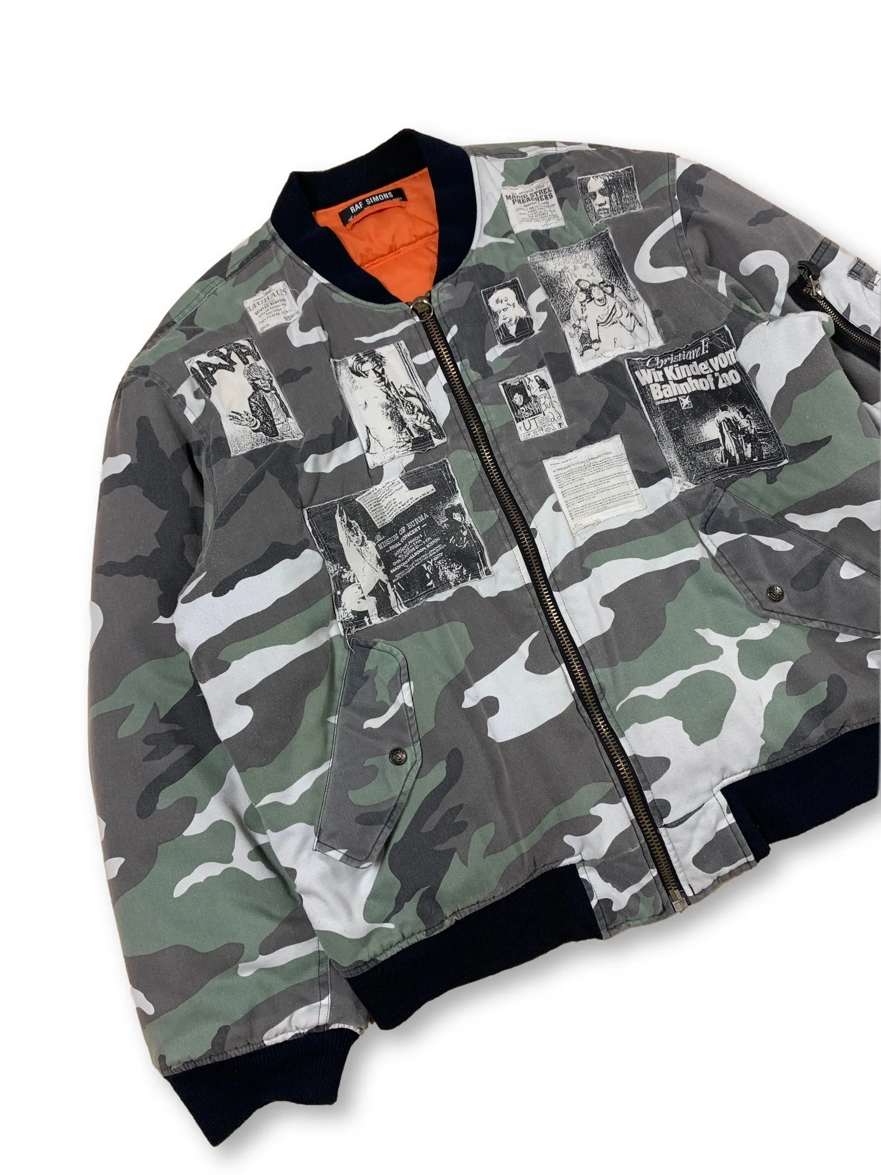 AW01 "Riot, Riot, Riot" MA-1 Camo Patched Bomber