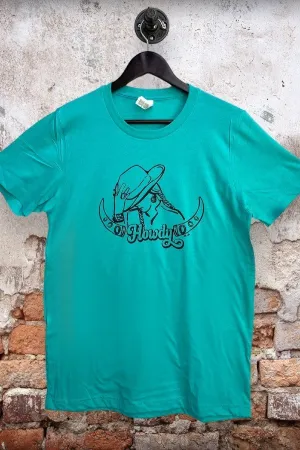 BC HOWDY HORNS -  TURQUOISE