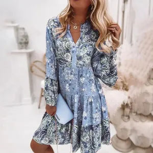 Boho Chic Floral Retro Dress