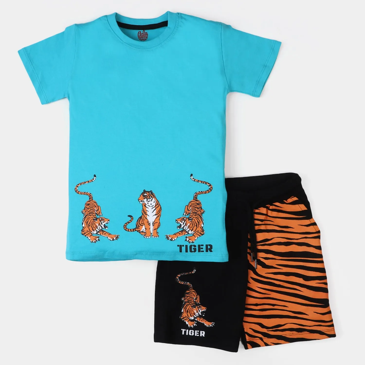 Boys 2 PCs Suit Tiger| Blue/Black