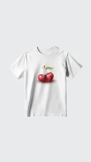 Cherry Fruit Graphic T-shirt Tee for Women