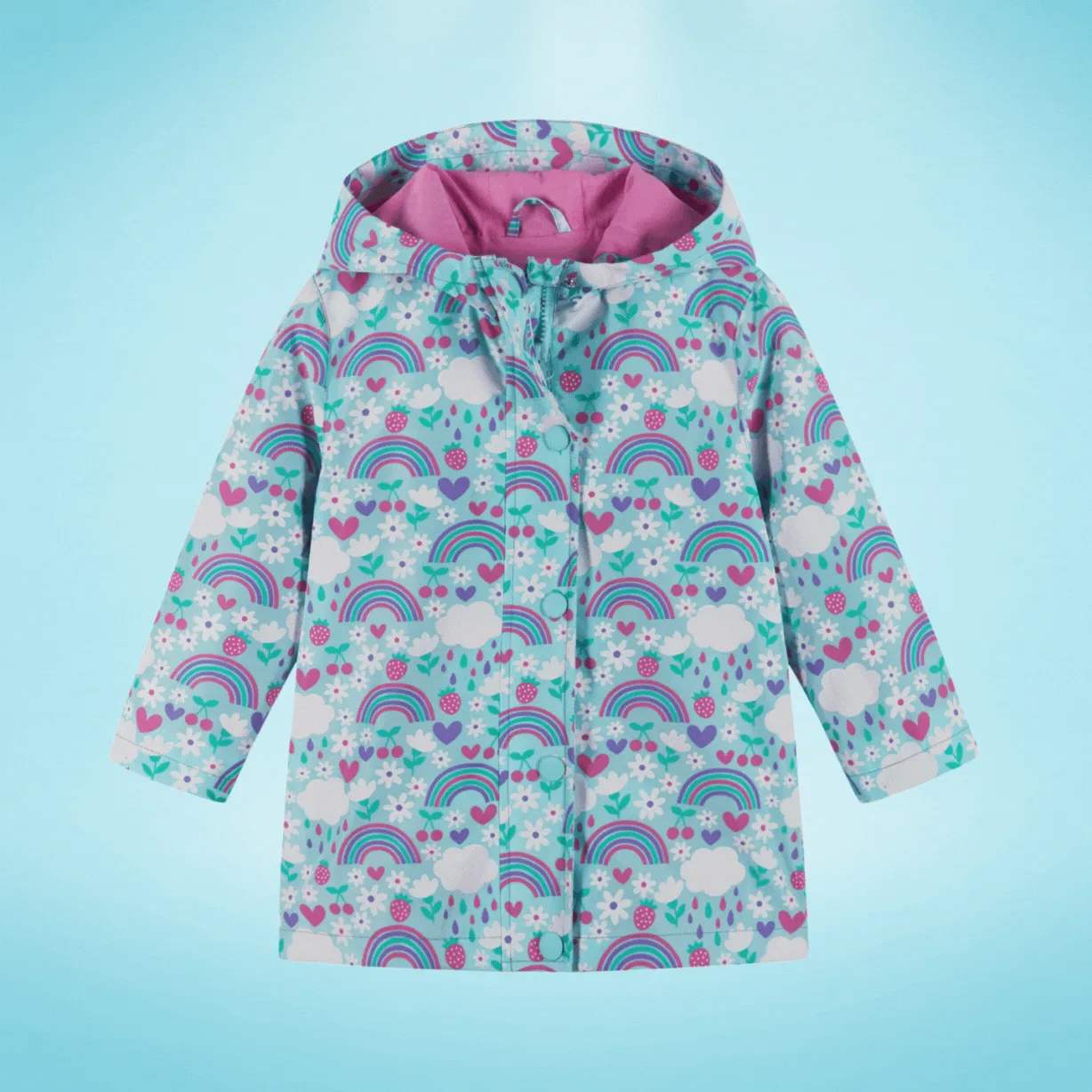 Color Changing Raincoat | Aqua Rainbows