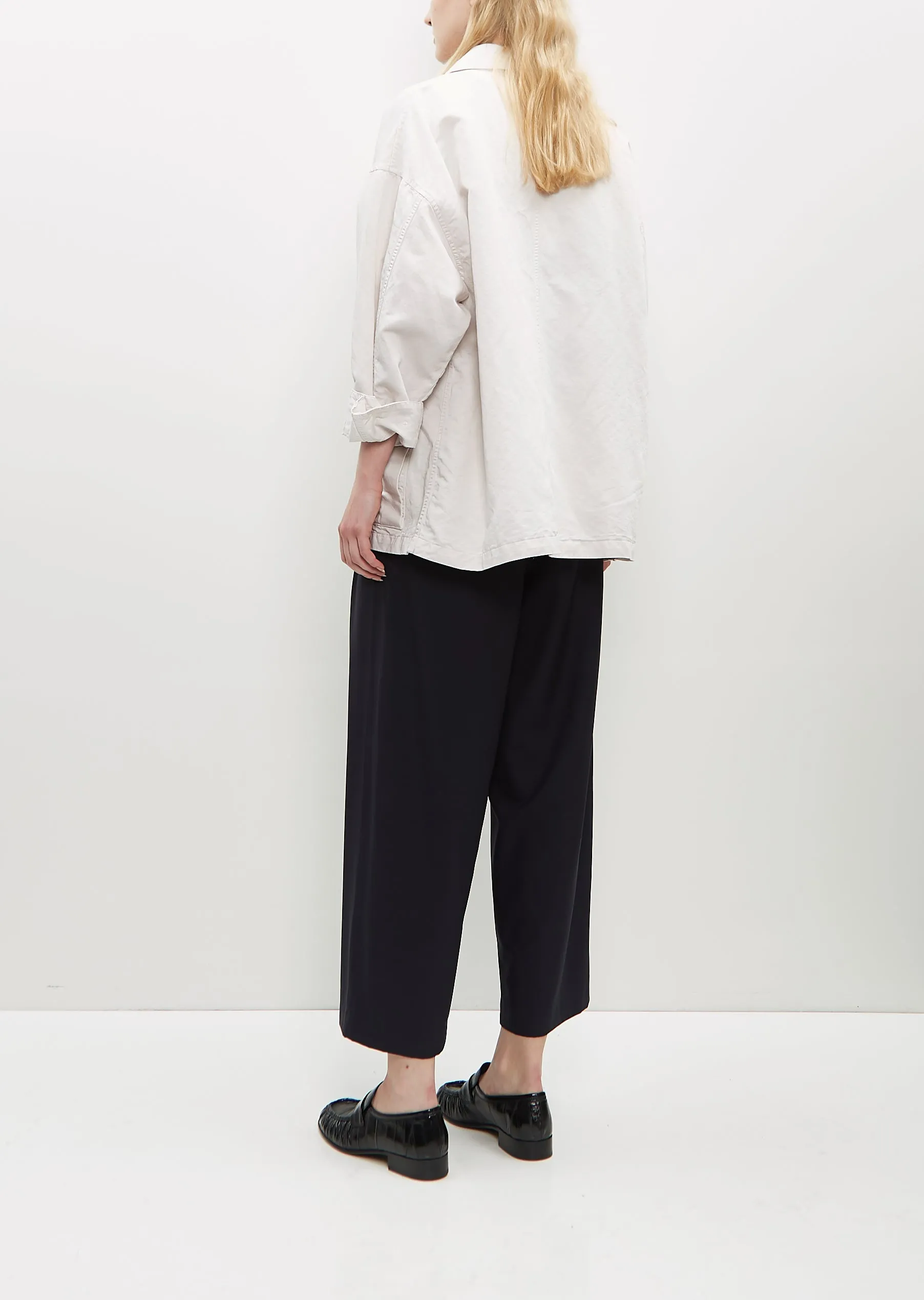 Coverall Linen-Cotton Jacket — Smoke Gray