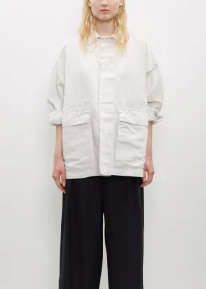 Coverall Linen-Cotton Jacket — Smoke Gray