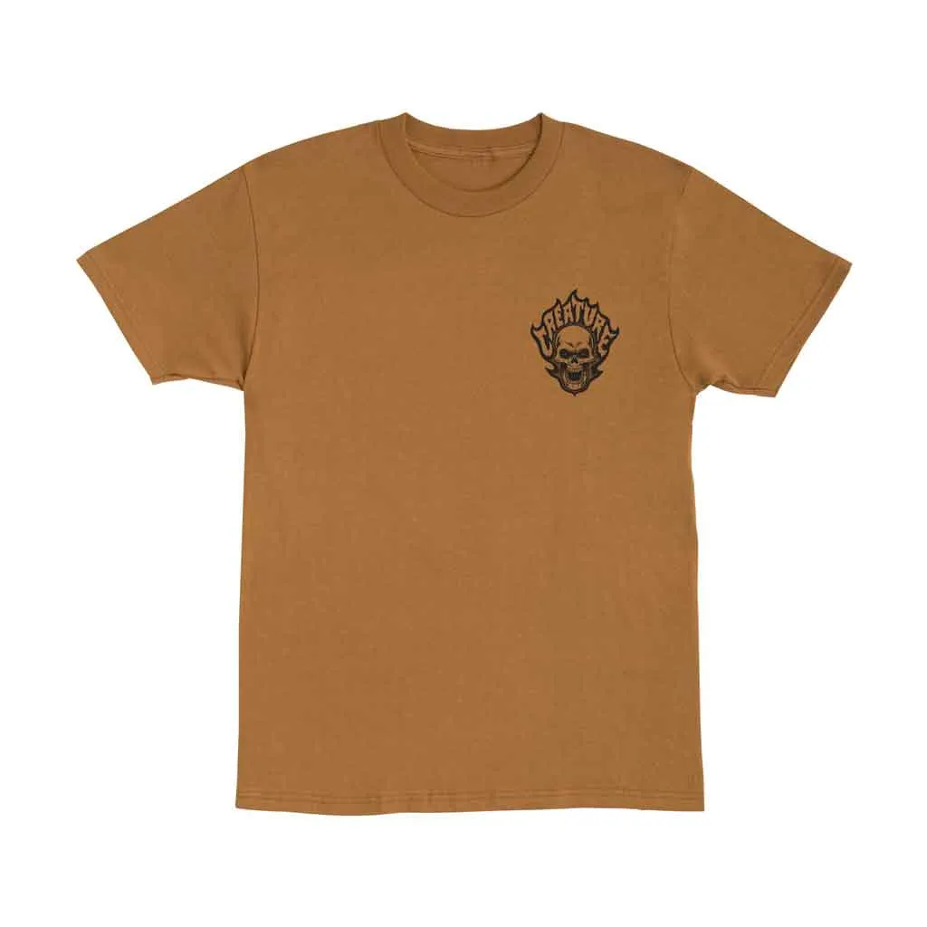 Creature Bonehead Flame S/S Tee - Brown Sugar