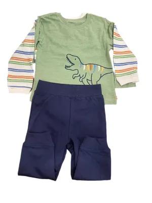 Dino 3-Piece Play Set | Long Sleeve Shirts & Pull-On Pants for Kids