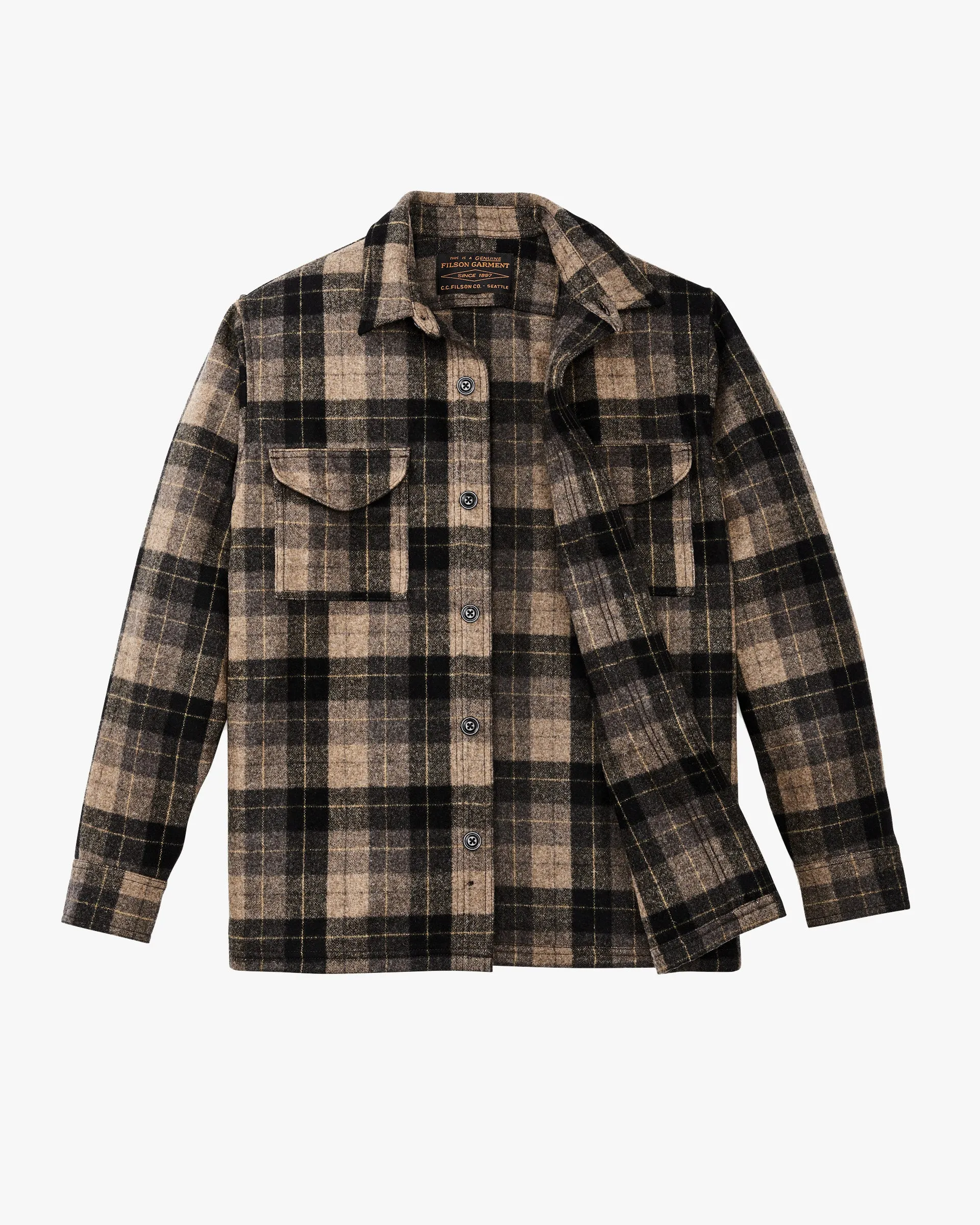 Filson Wool Jac-Shirt - Oat / Brown / Heather