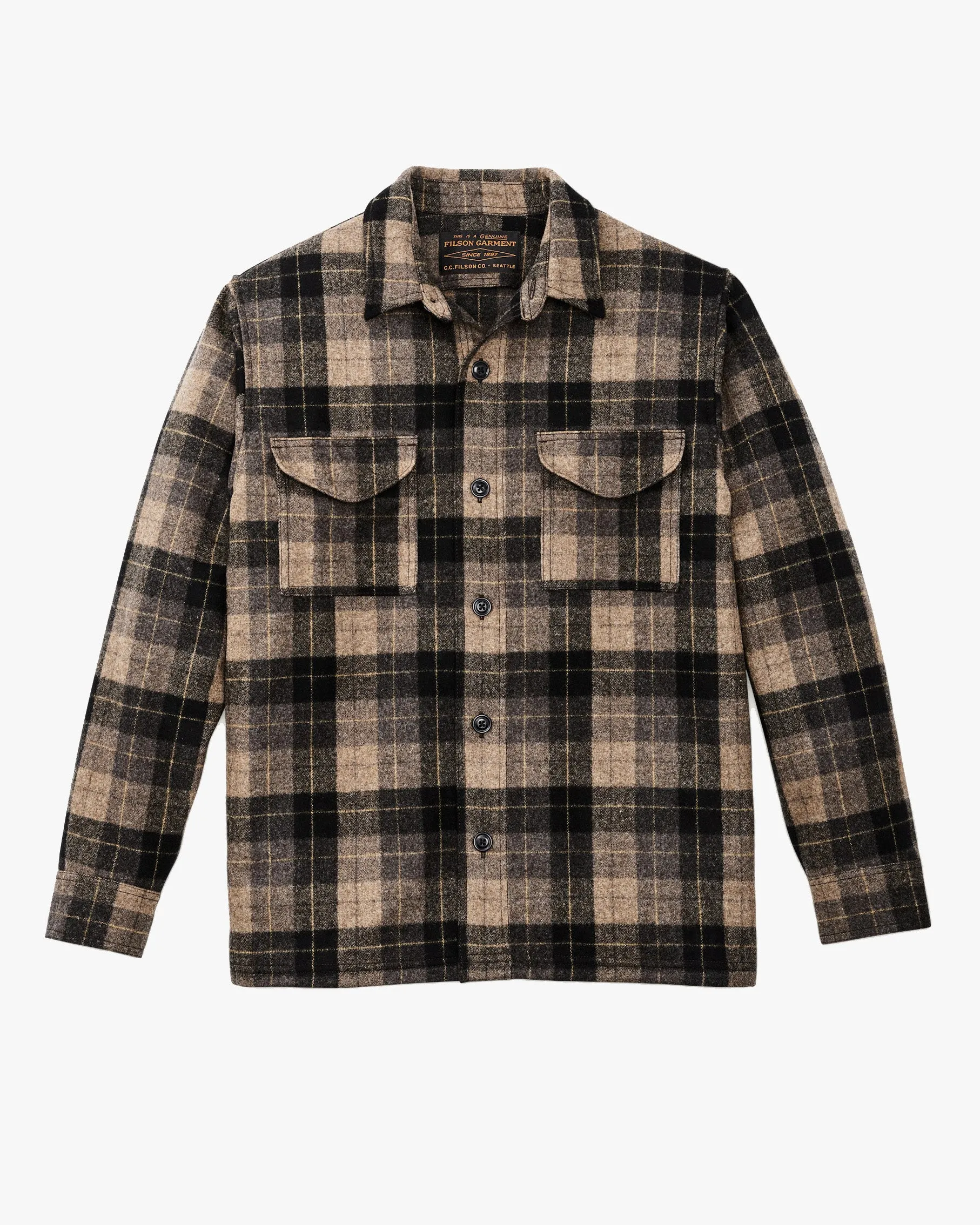 Filson Wool Jac-Shirt - Oat / Brown / Heather