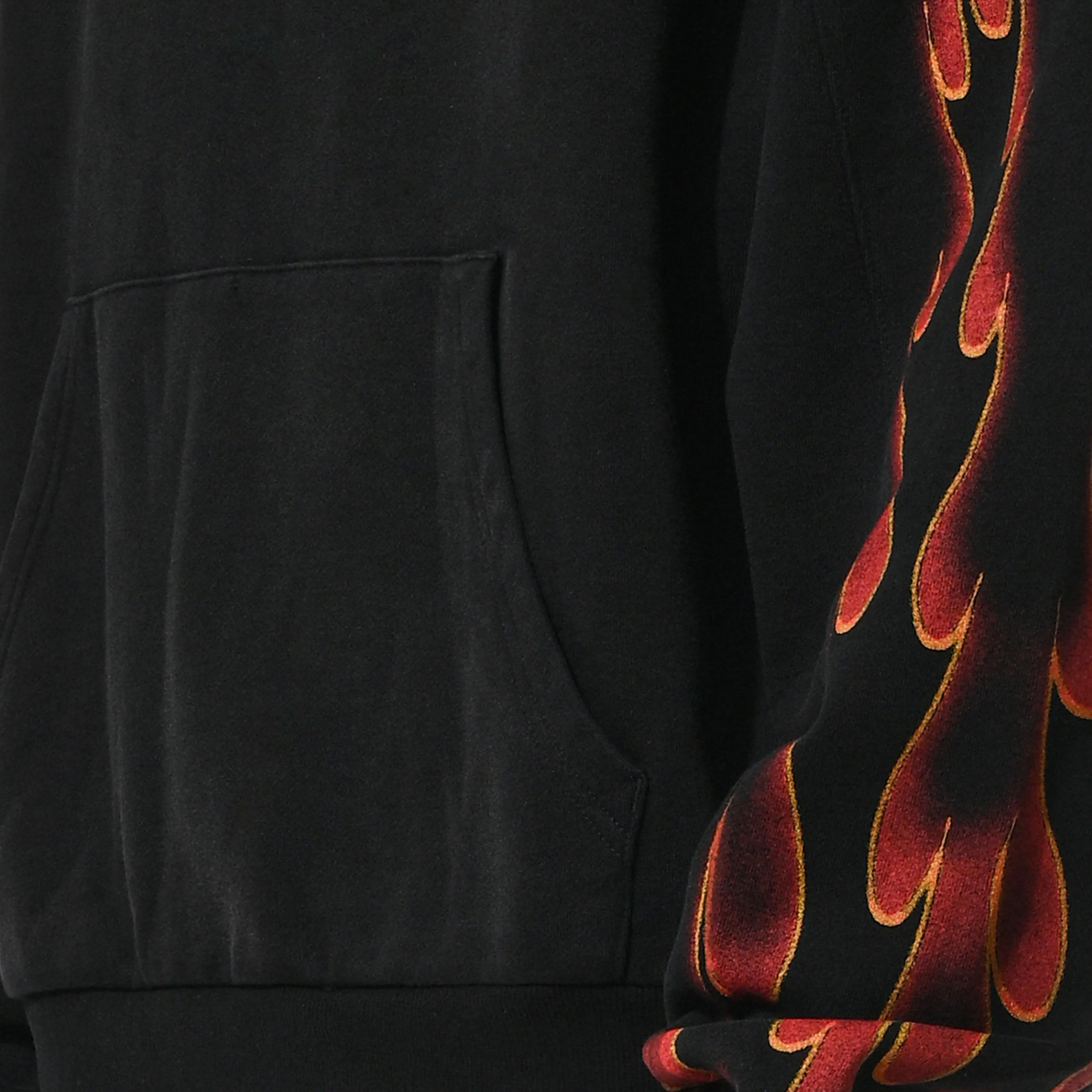 FLAME HOODIE M - BLACK