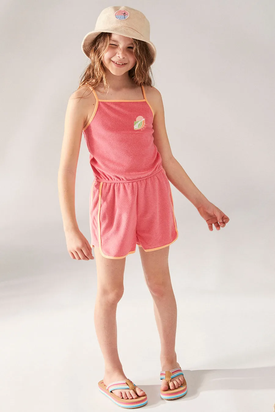 Girls Romper Roxy Glitter In The Air Sun Kissed Coral