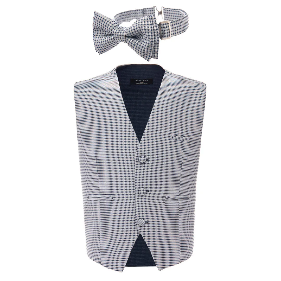 Gray Pin Vest and Bowtie