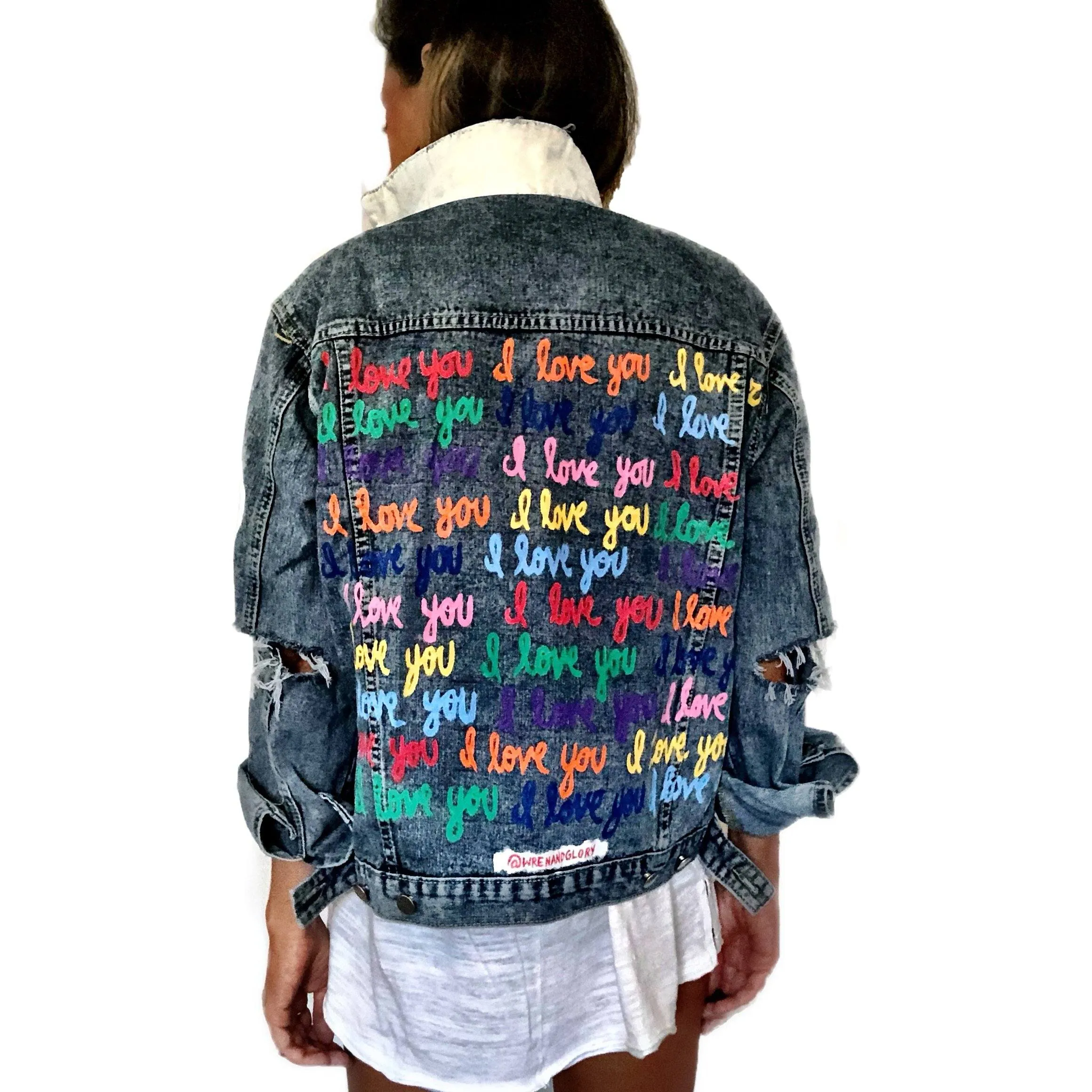 'I LOVE YOU' DENIM JACKET