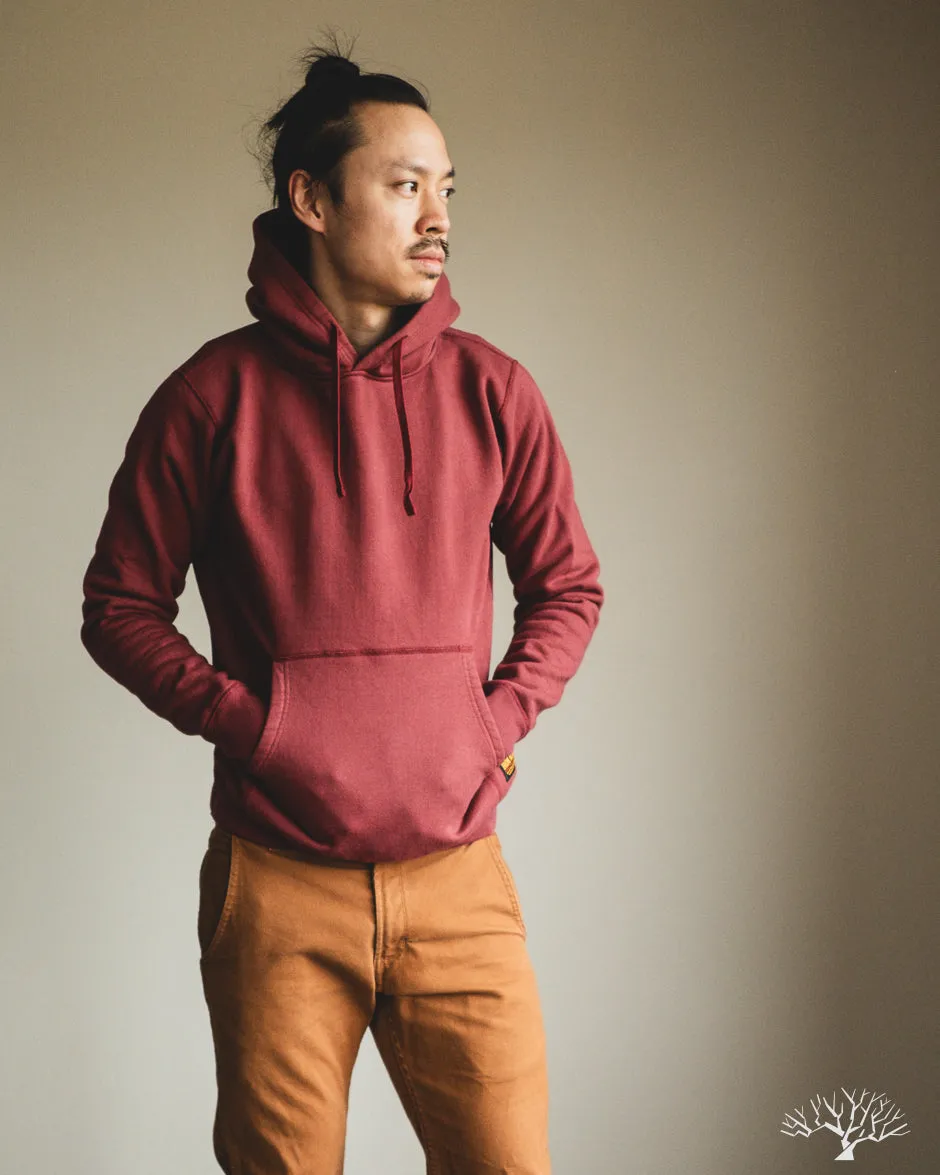 IHSW-49-BUR - 14oz Ultra Heavyweight Loopwheel Hoodie - Burgundy