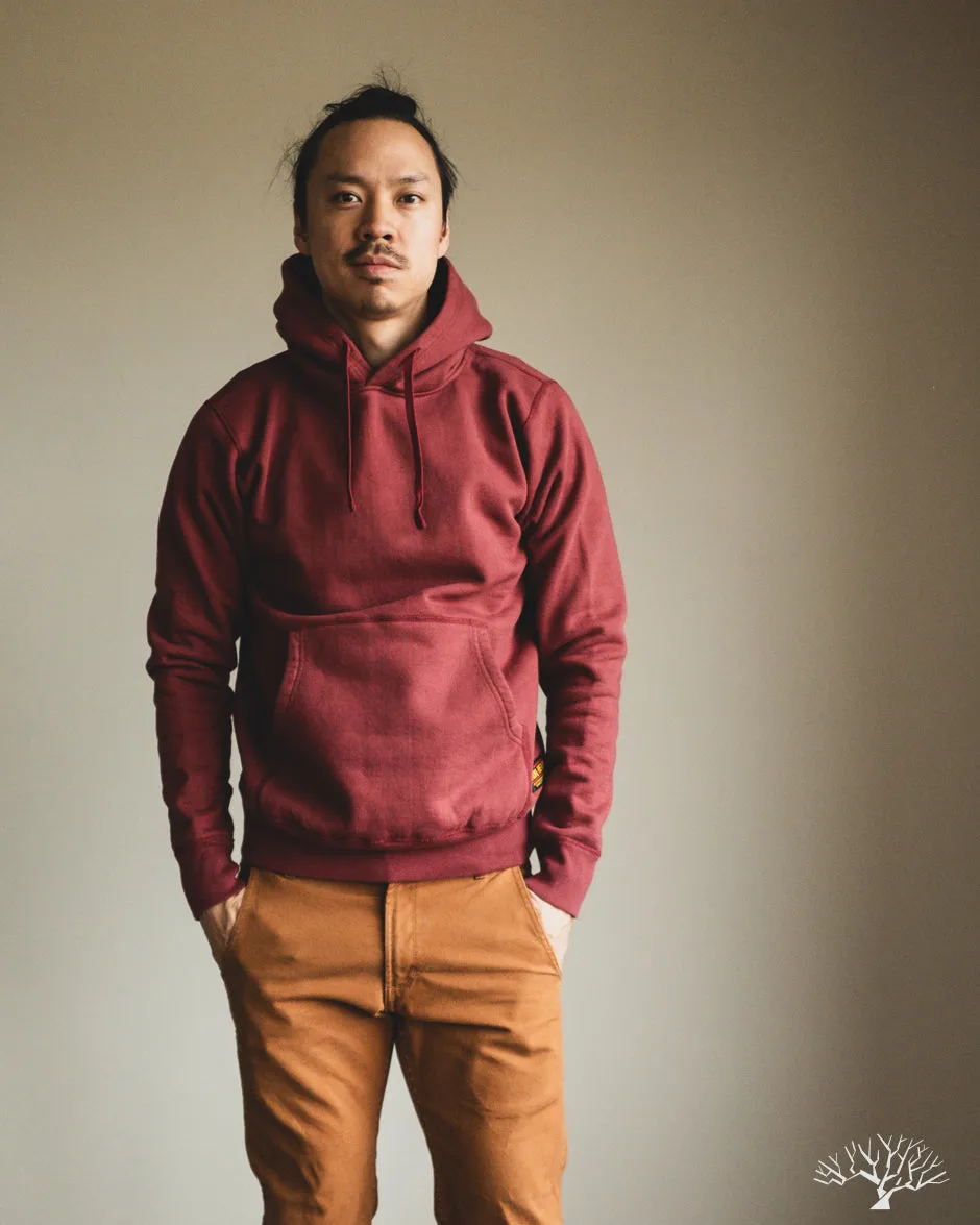 IHSW-49-BUR - 14oz Ultra Heavyweight Loopwheel Hoodie - Burgundy