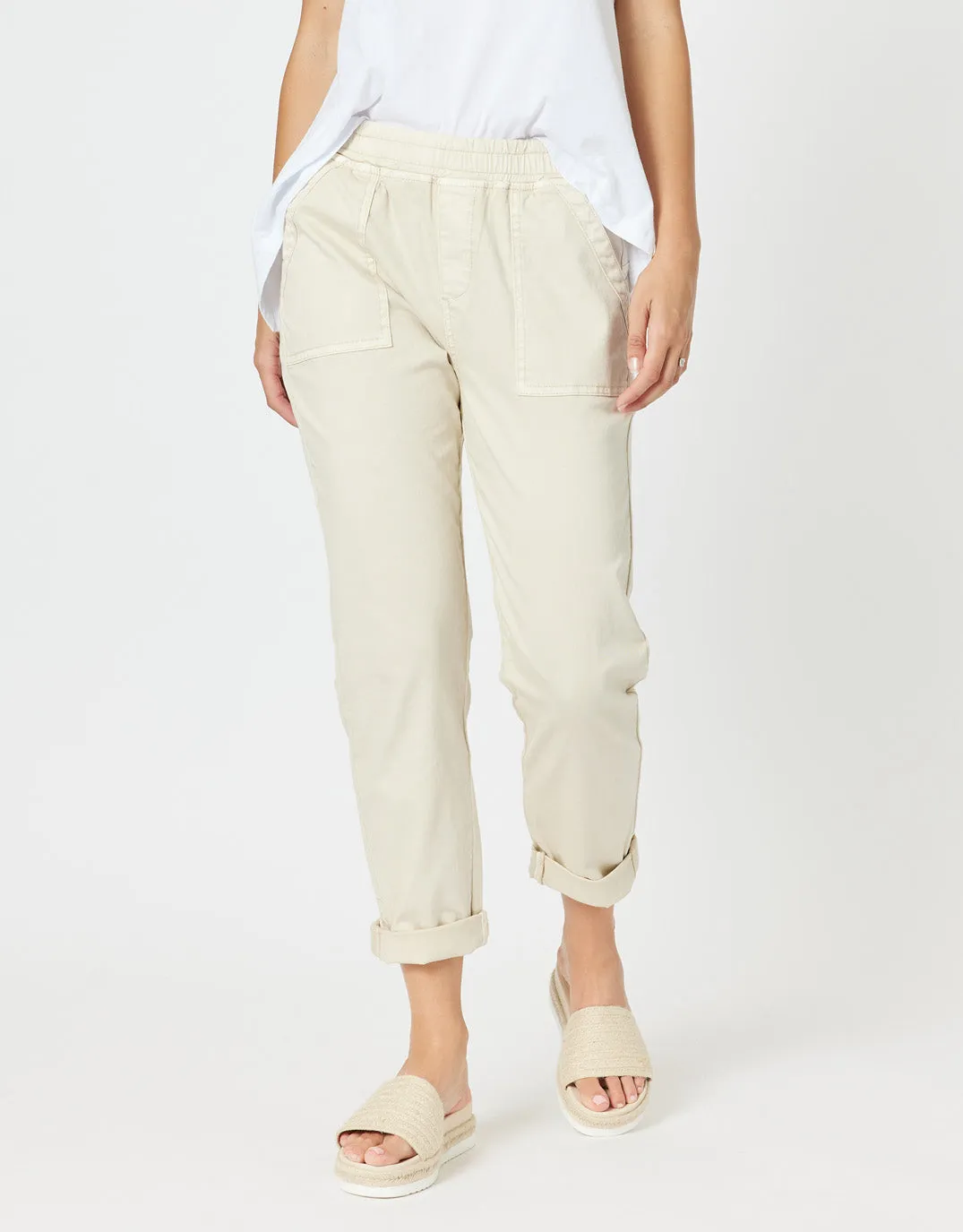 Isabella Cotton Pant - Natural