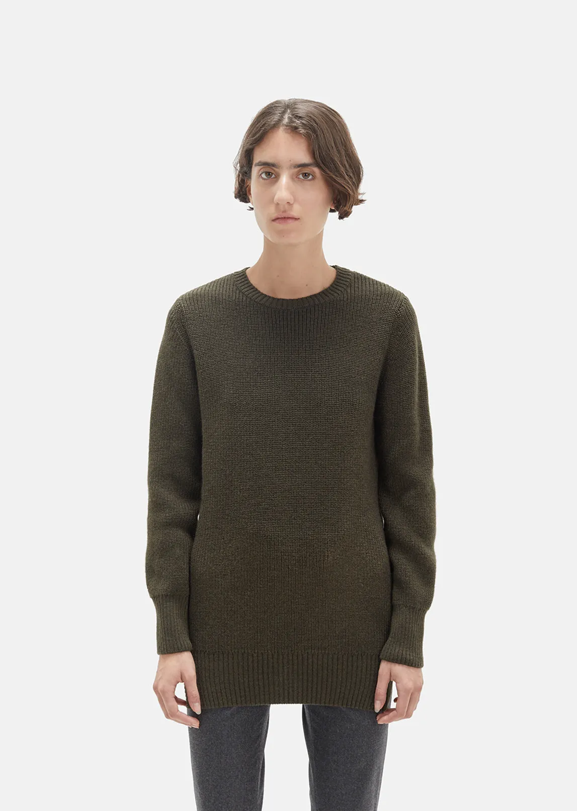 Italian Merino Military Sweater