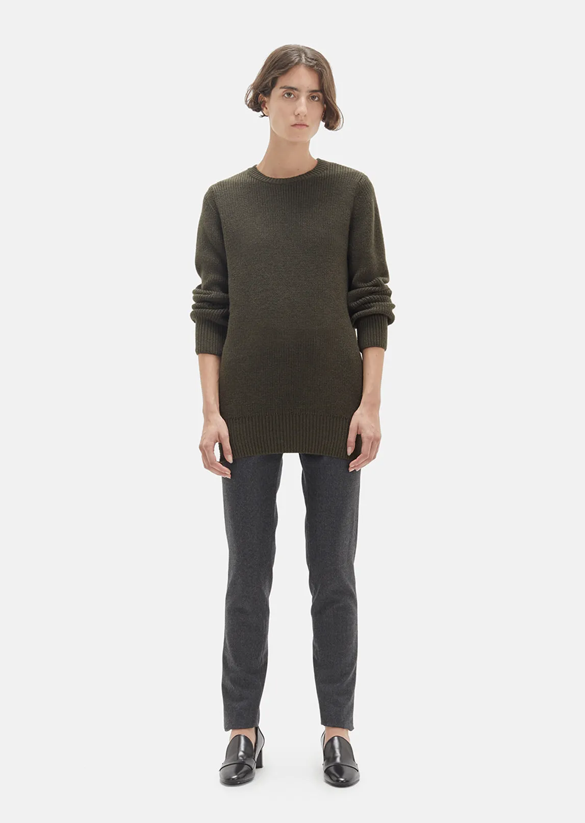 Italian Merino Military Sweater