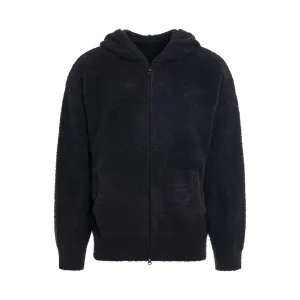 Lounge Zip Up Hoodie in Black/Charcoal