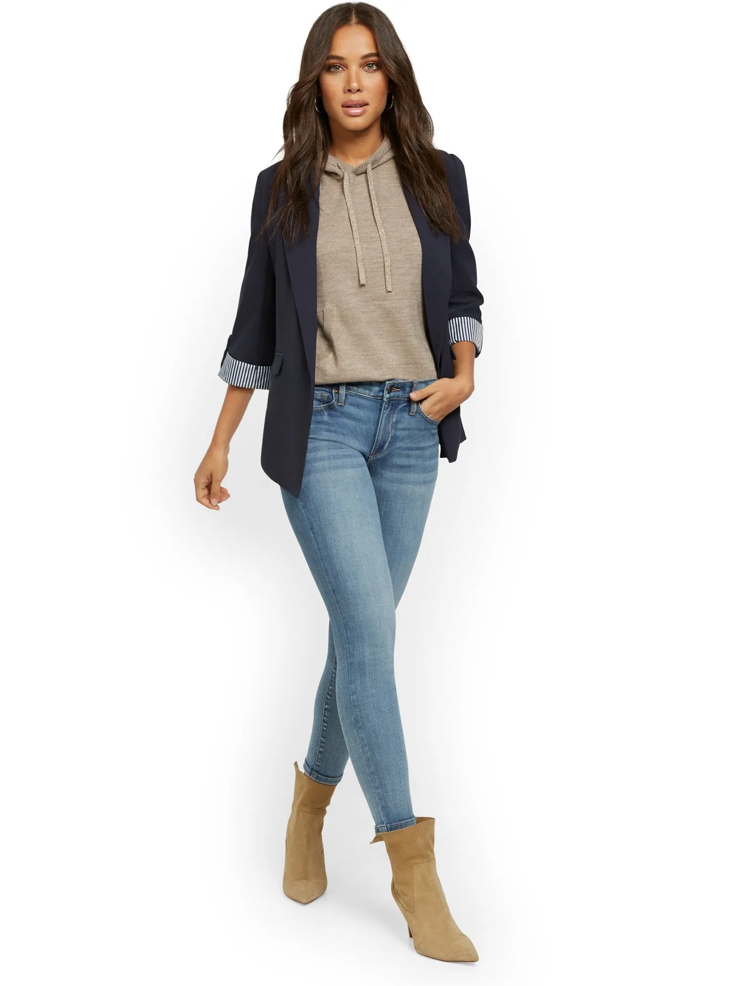 Madie 3/4-Sleeve Soft Blazer - 7th Avenue