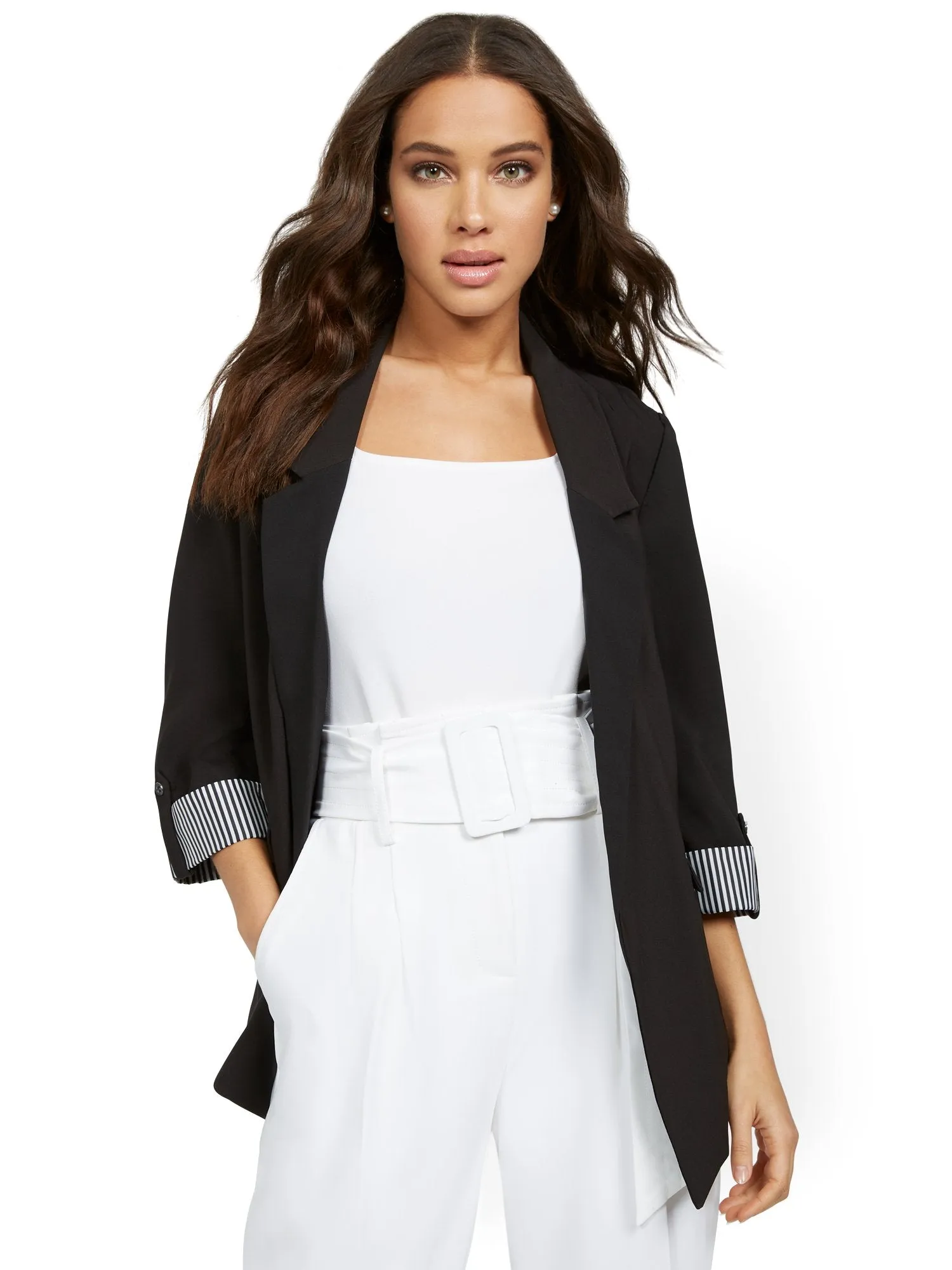 Madie 3/4-Sleeve Soft Blazer - 7th Avenue