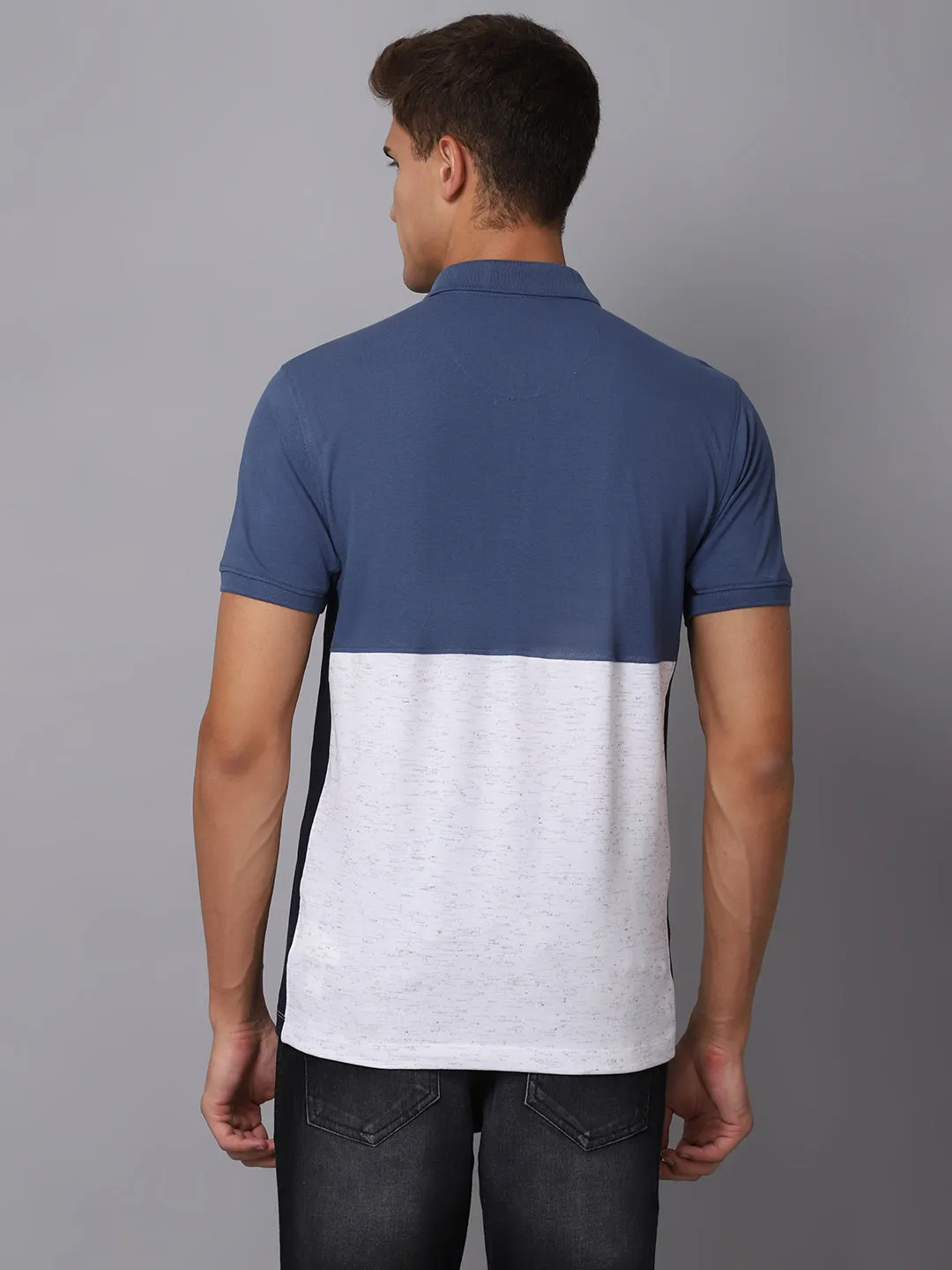 Men's Blue & White T-Shirt