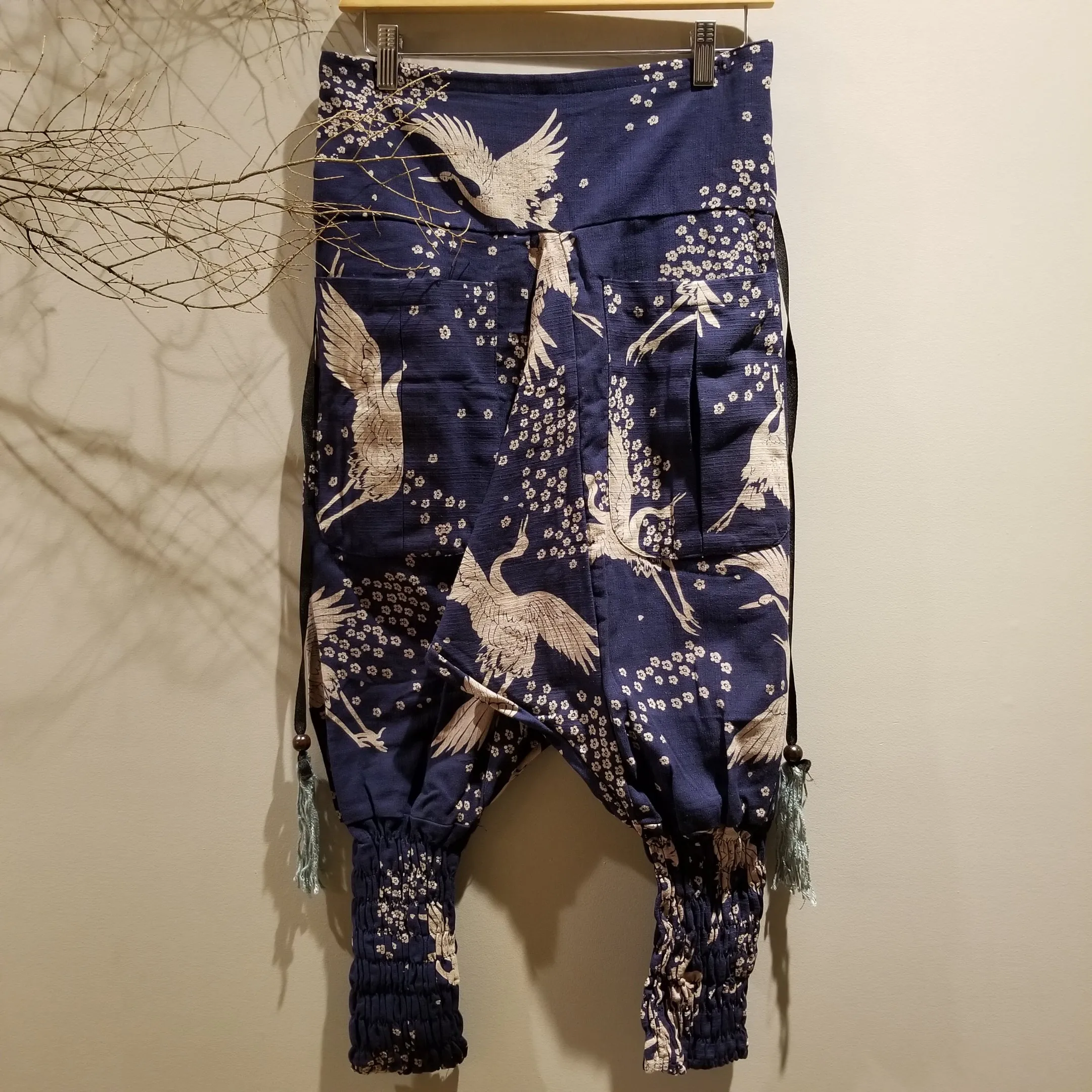 Navy Blue Crane Ninja Pants