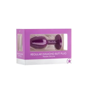 Ouch! Regular Diamond Butt Plug Purple