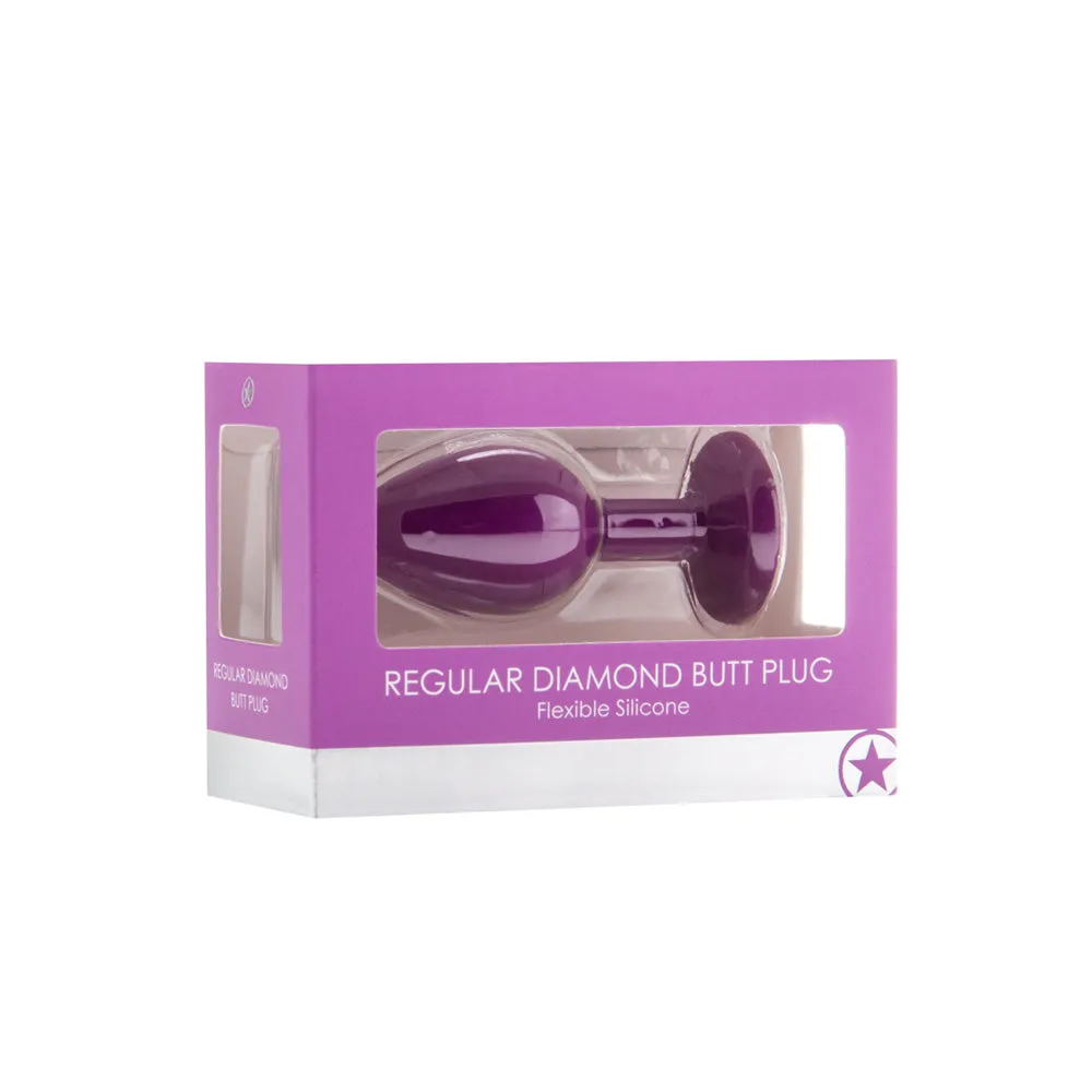 Ouch! Regular Diamond Butt Plug Purple