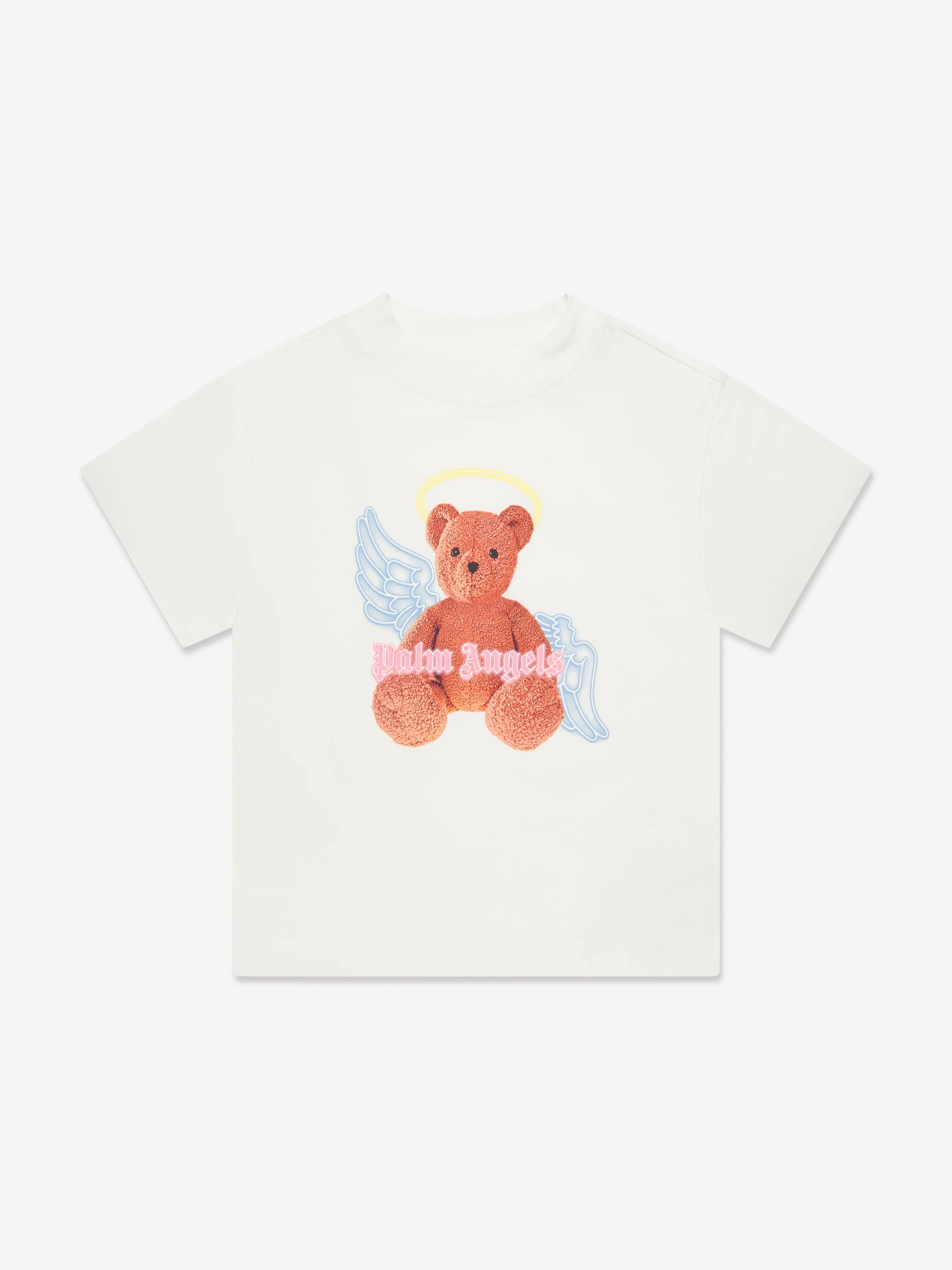 Palm Angels Girls Bear Angel T-Shirt in White