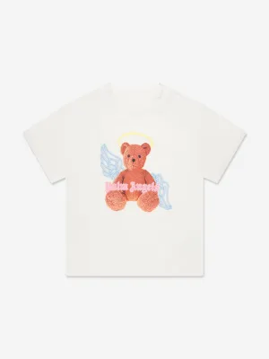 Palm Angels Girls Bear Angel T-Shirt in White