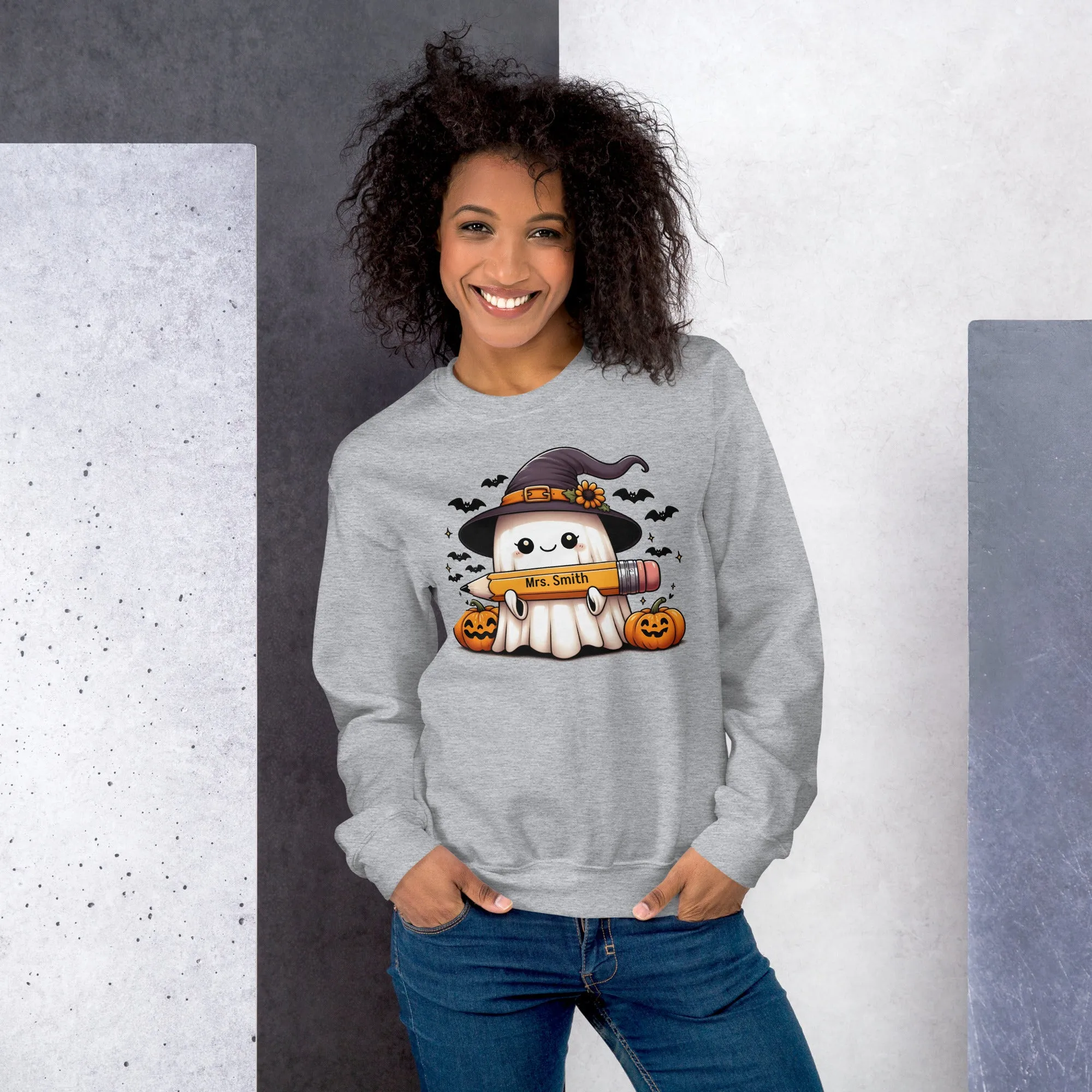 Personalized Halloween Ghost Sweatshirt