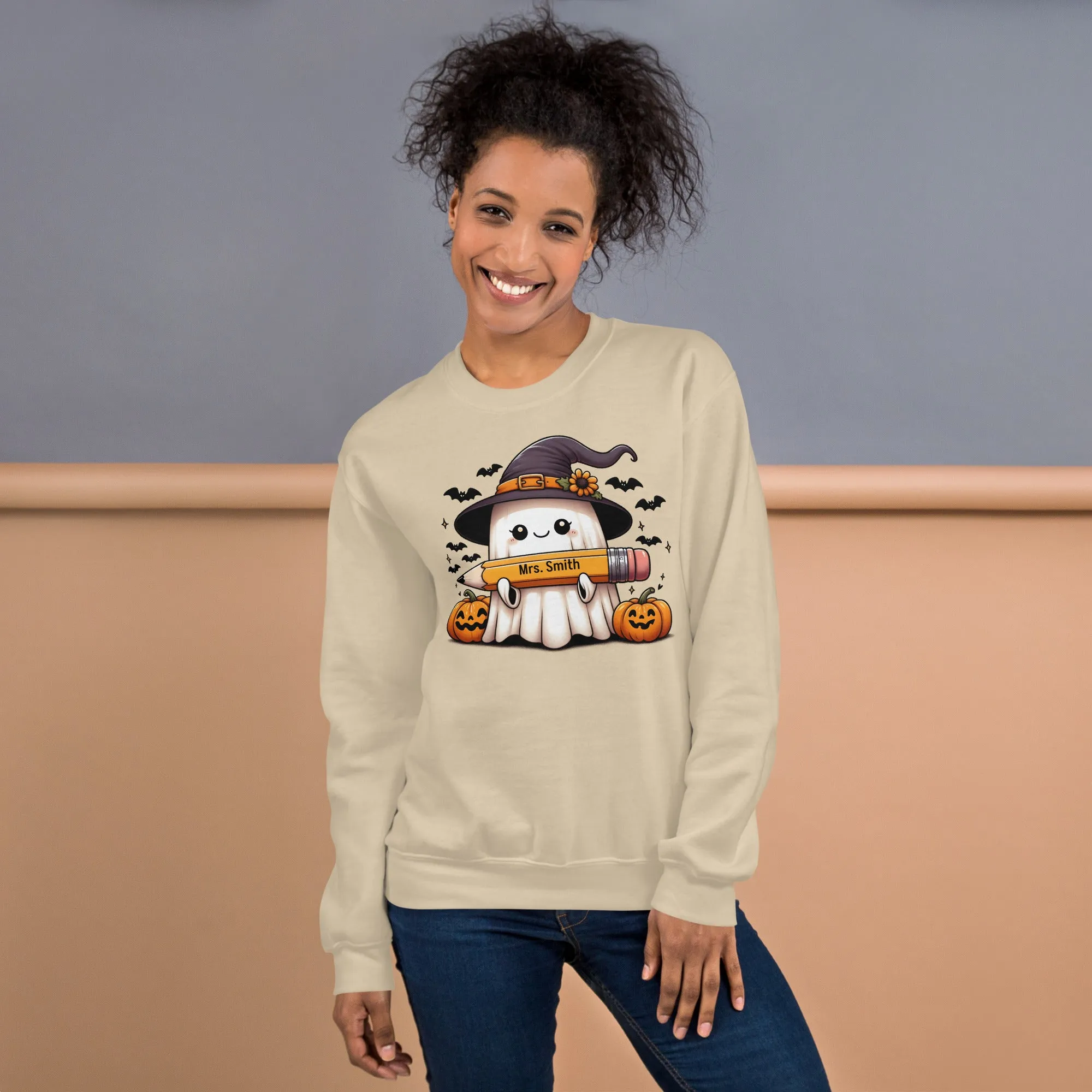 Personalized Halloween Ghost Sweatshirt