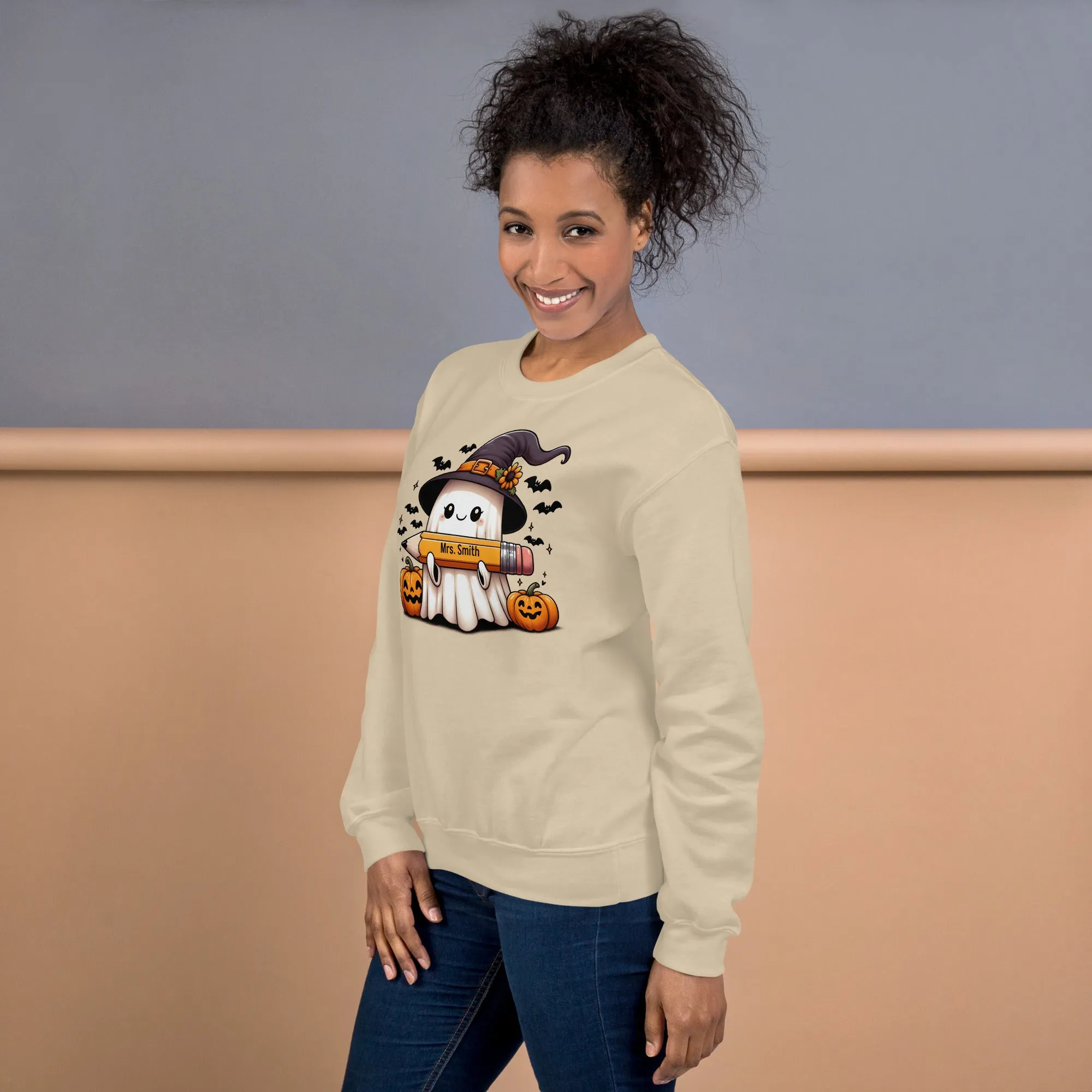 Personalized Halloween Ghost Sweatshirt