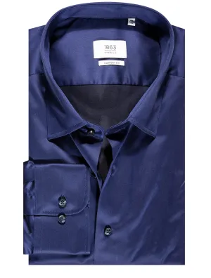 Plain Single Cuff Shirt Navy