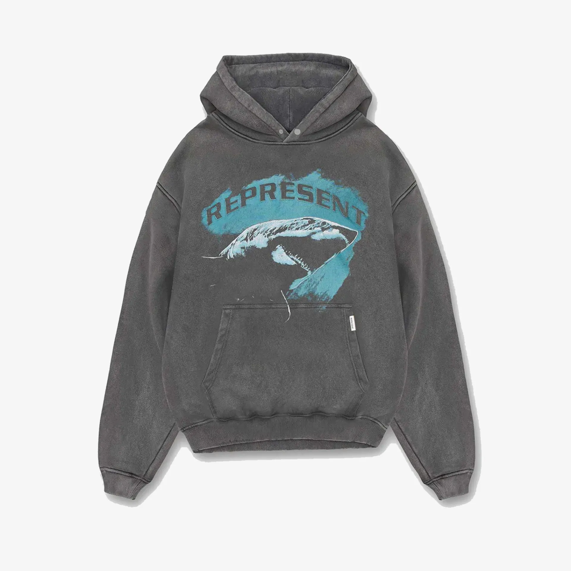 Represent | SHARK HOODIE  { VINTAGE GREY