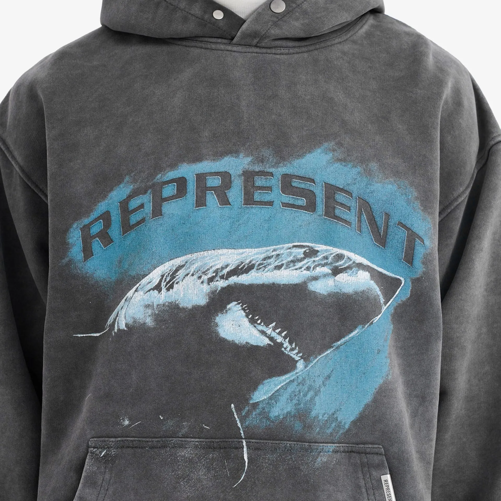 Represent | SHARK HOODIE  { VINTAGE GREY