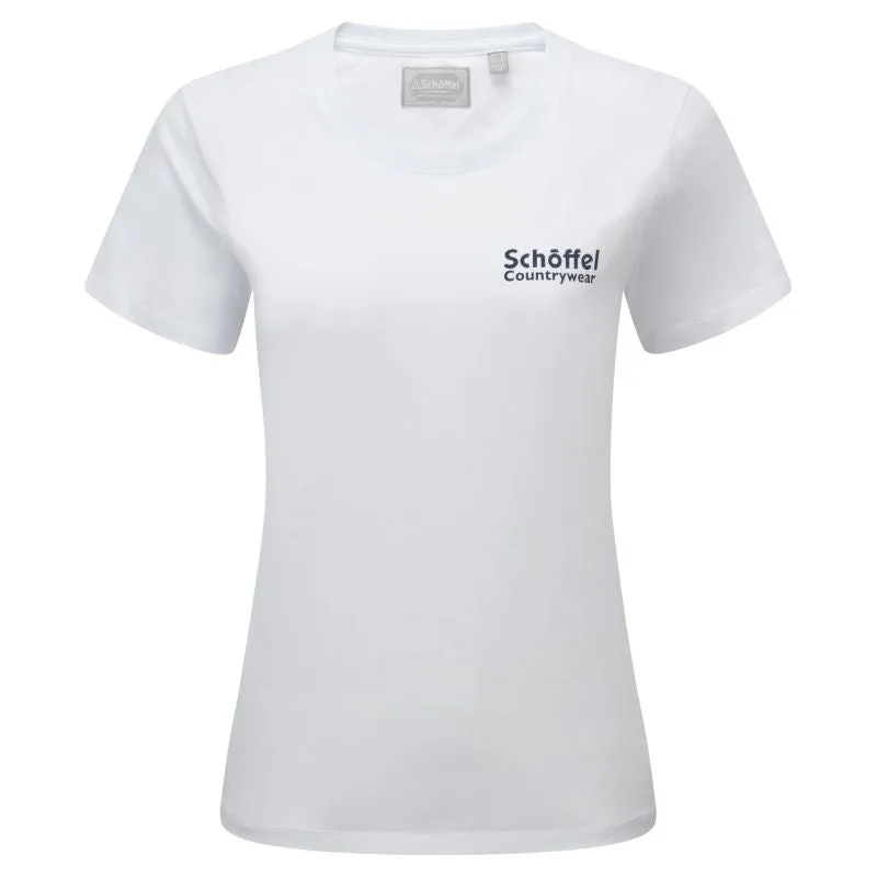 Schoffel Torre Ladies T-Shirt - White/Navy Logo