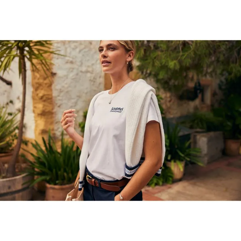 Schoffel Torre Ladies T-Shirt - White/Navy Logo