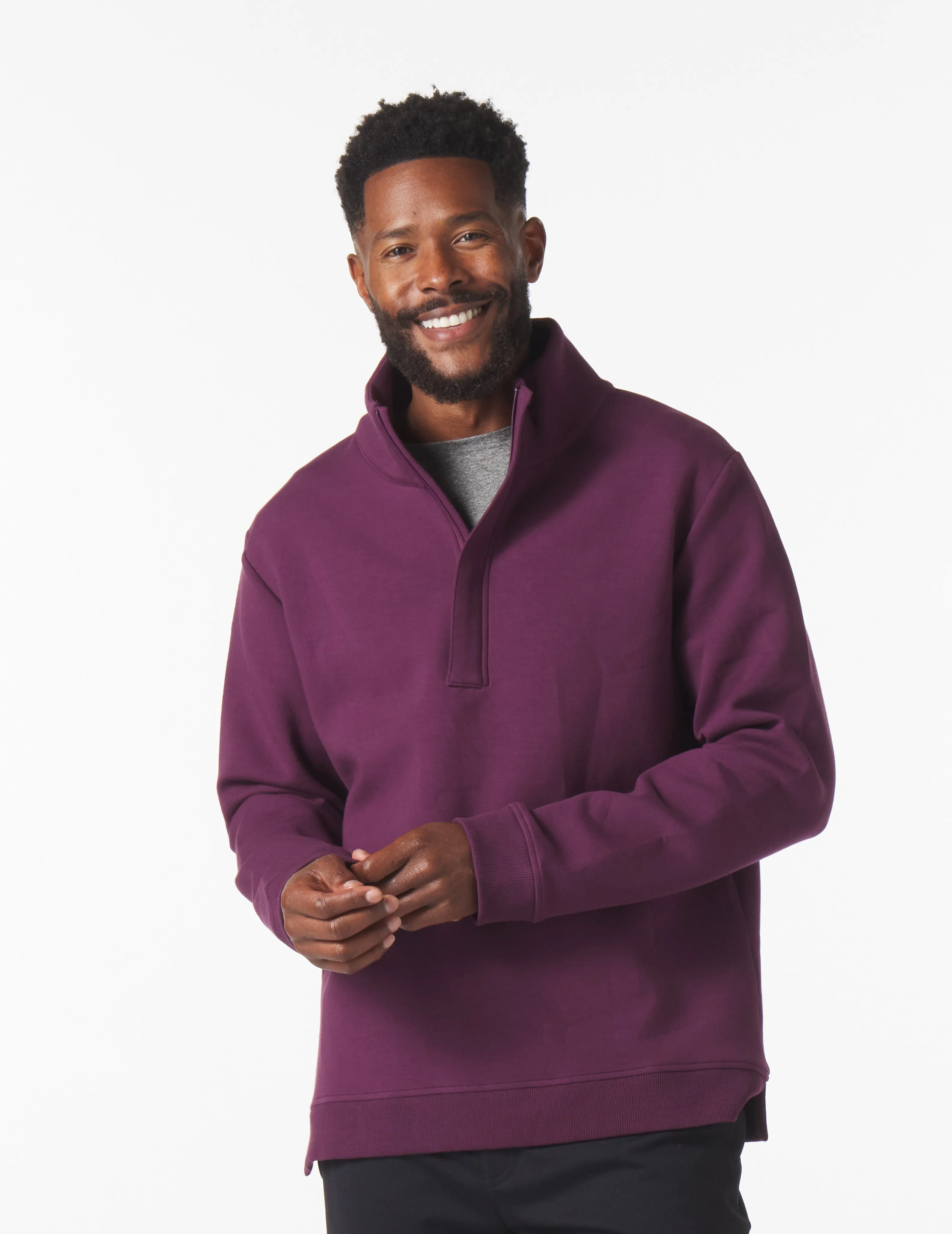 Scuba 1/4 Zip: Mulberry