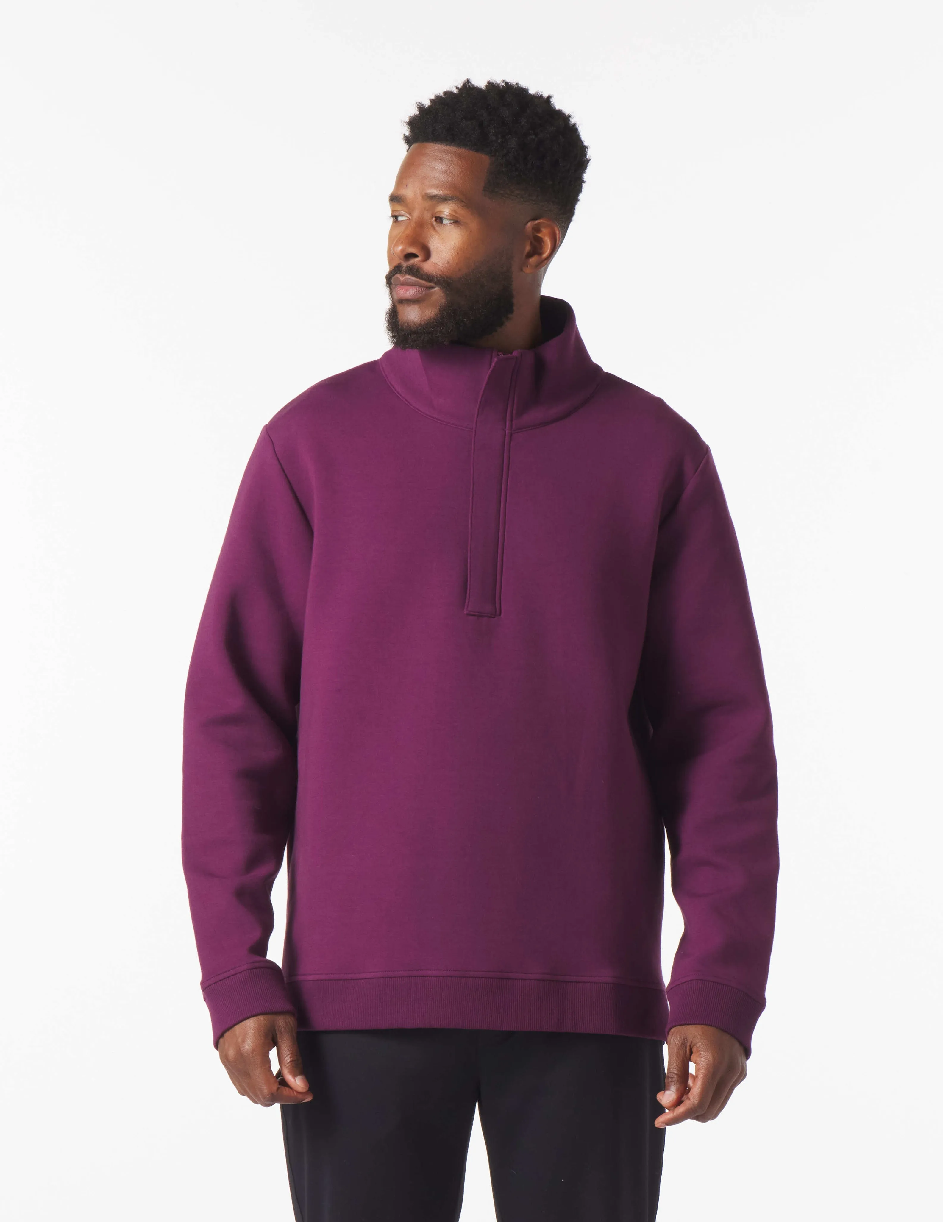 Scuba 1/4 Zip: Mulberry