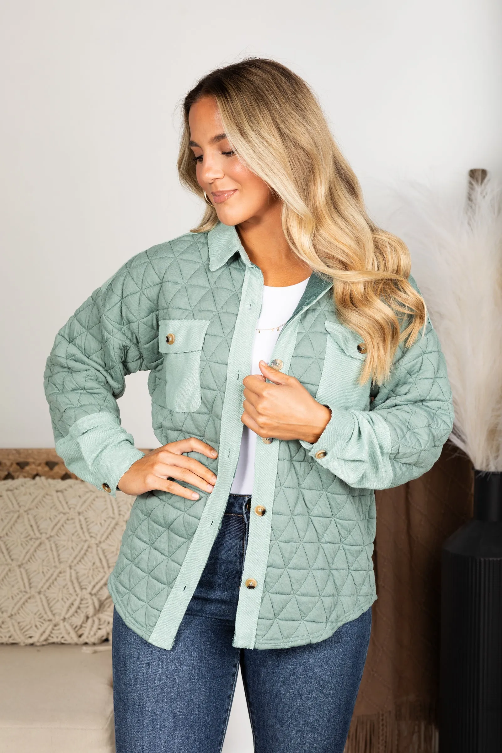 Super Soft Quilted Shacket