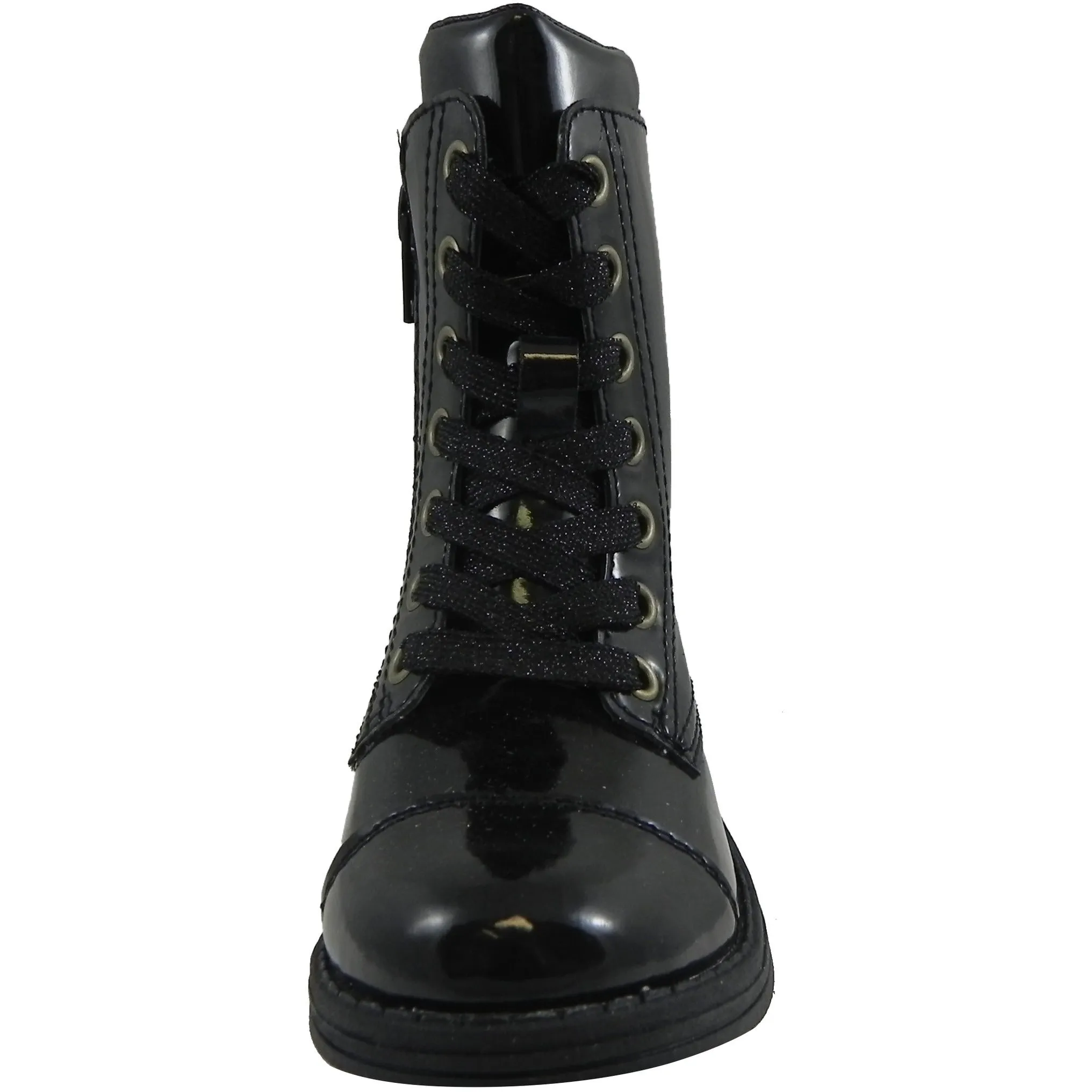 Umi Girl's Black Stomp Zipper Boots