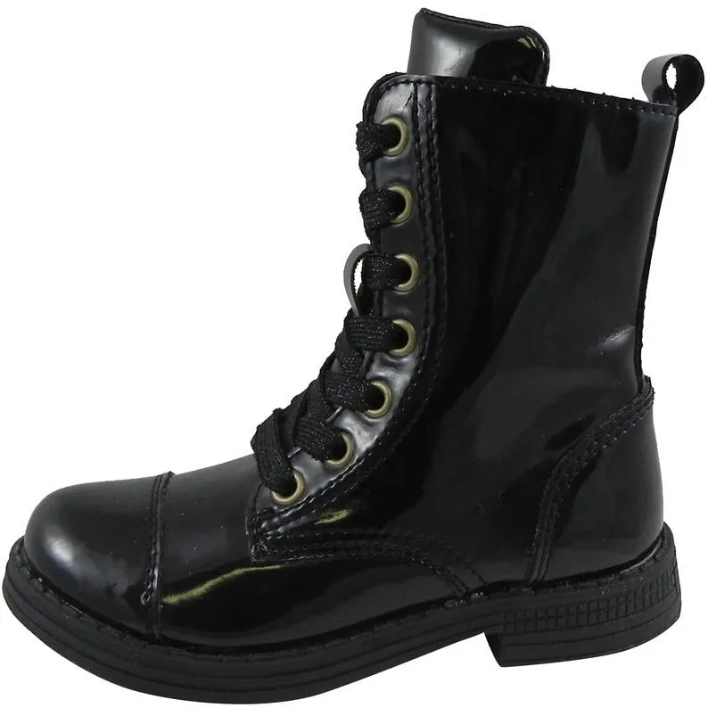 Umi Girl's Black Stomp Zipper Boots