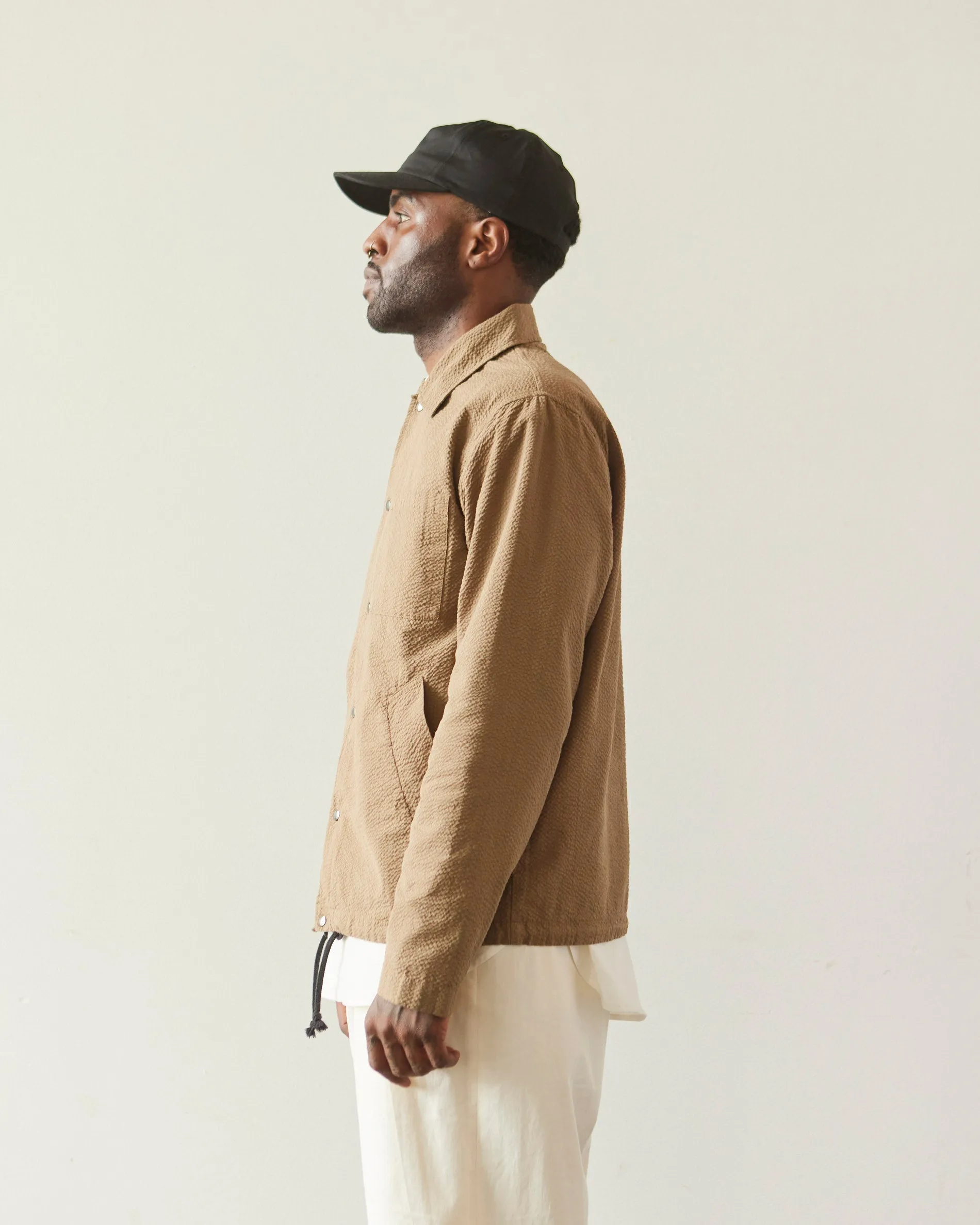 Universal Works Porto Jacket, Olive Seersucker