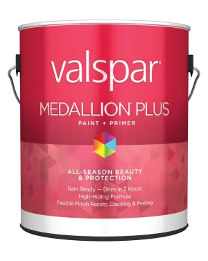 Valspar® Medallion® Plus Exterior Paint   Primer Semi-Gloss 1 Quart Clear Base